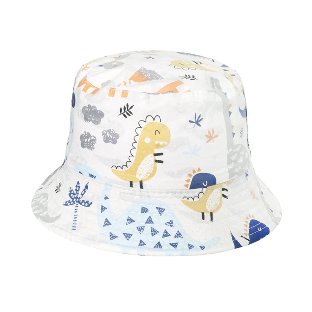Multi-variant patterned print bucket hat for children