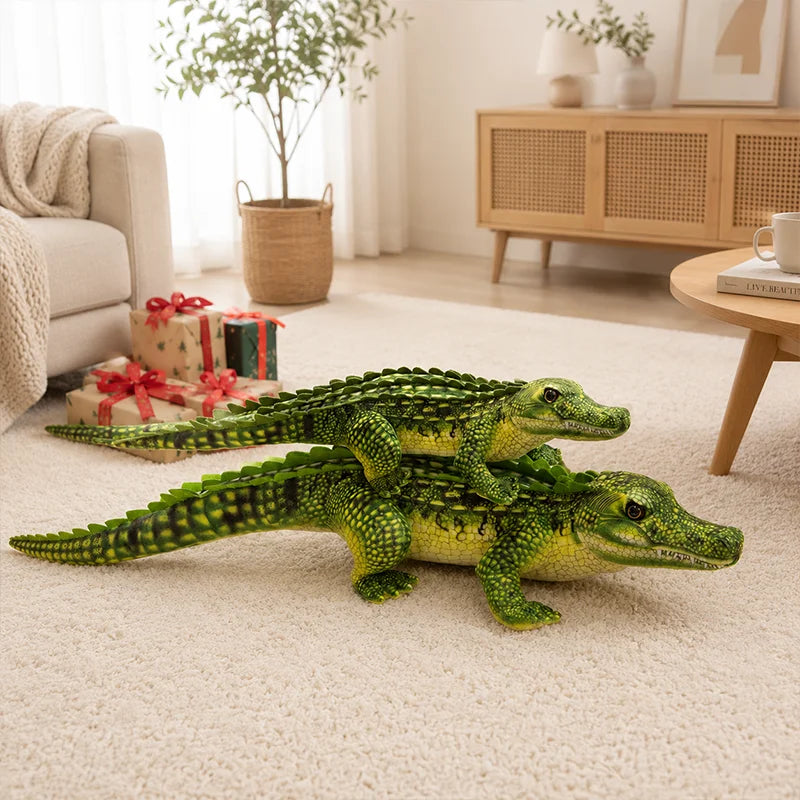 Crocodile Plush Pillow – 65–90 cm