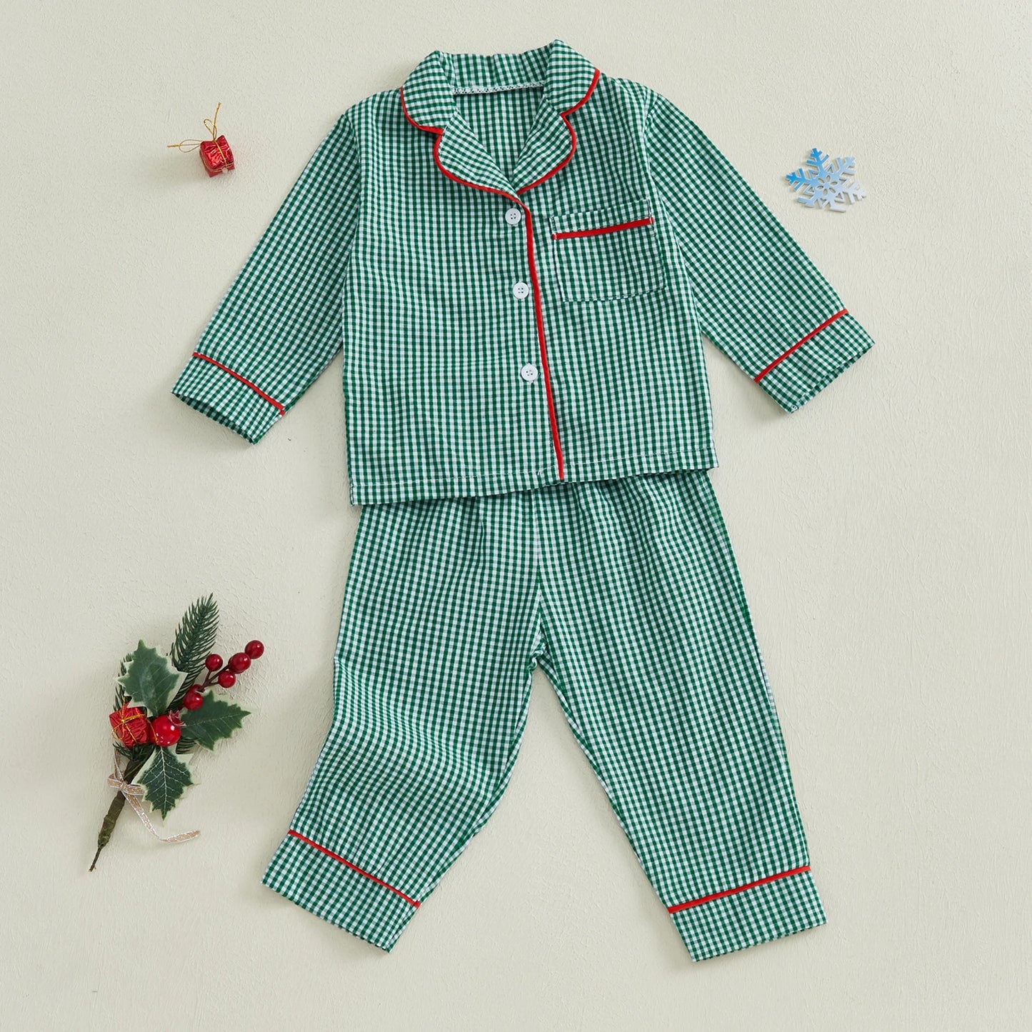 Toddler Christmas Pajama Set – Ages 6M–4Y