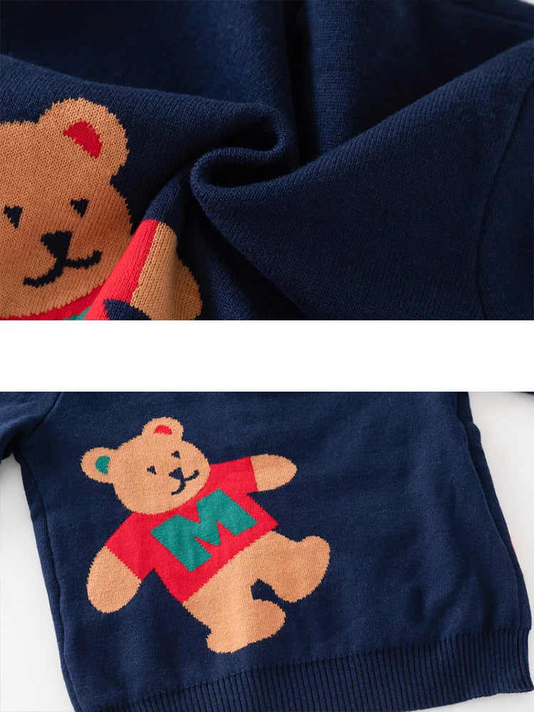 Cárdigan de punto con cuello en V para niños – Edades de 2 a 6 años