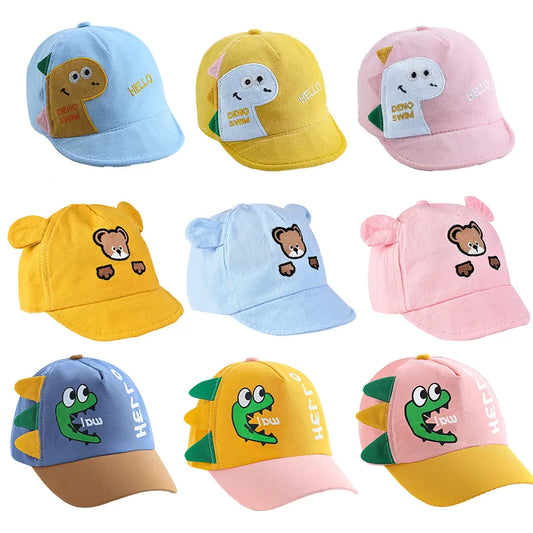 Summer cap with fun animals for children multivariant