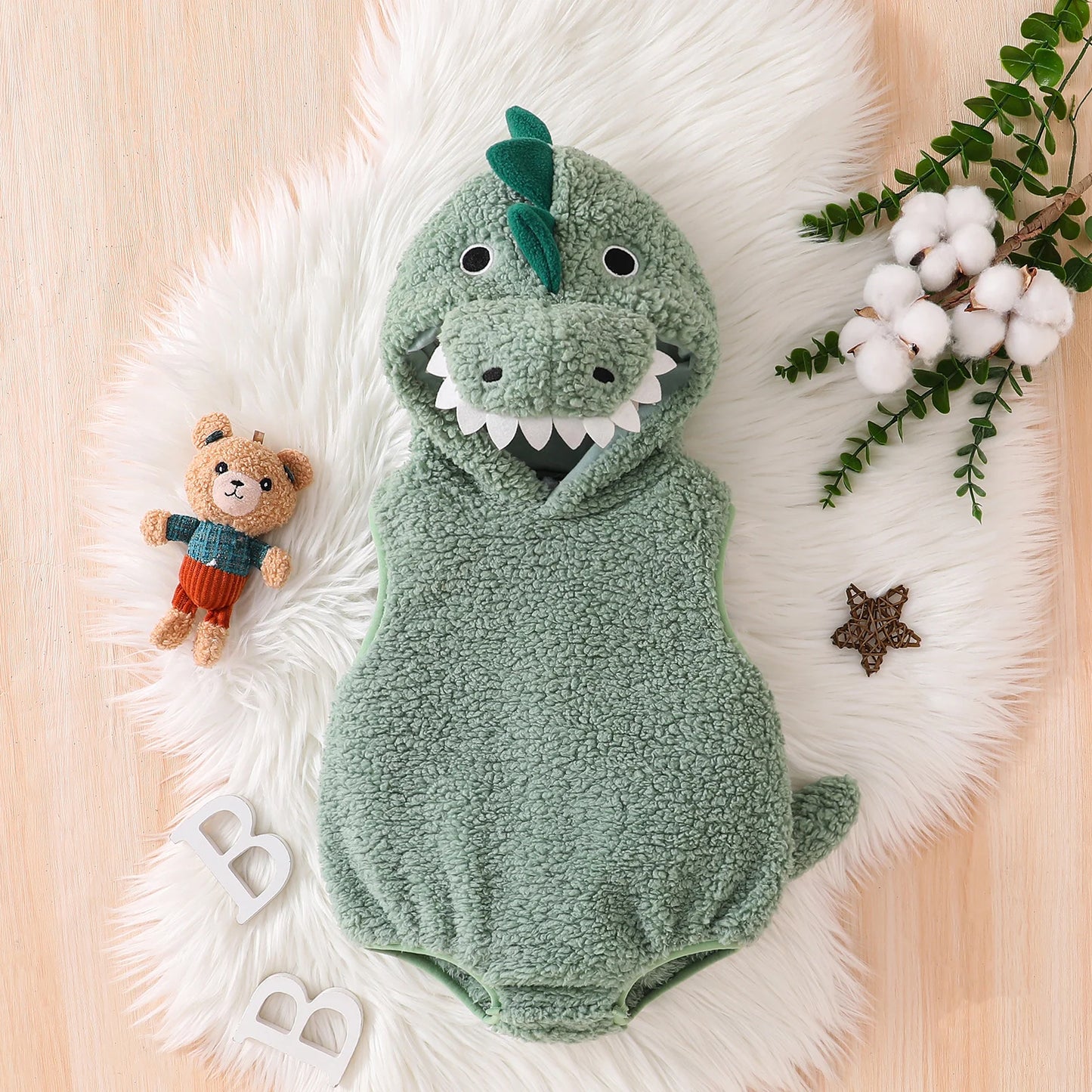 Baby Dinosaur Romper Costume – 0–18 Months