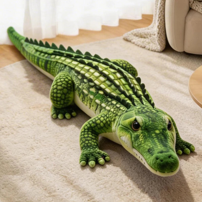 Crocodile Plush Pillow – 65–90 cm