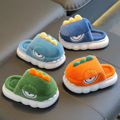 Pantuflas cálidas de dinosaurios para niños