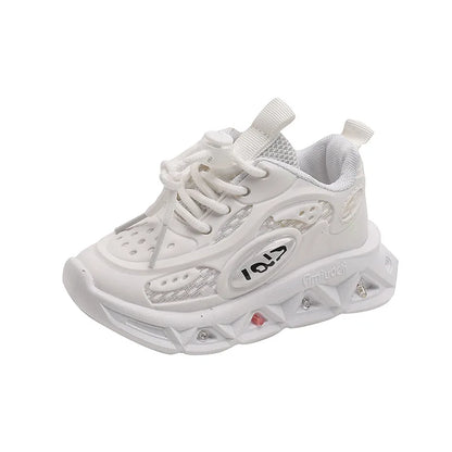 Zapatillas deportivas transpirables con LED multicolor para niños