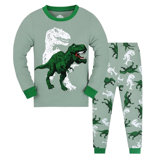 Boys Dinosaur Pajama Set – Ages 2–9
