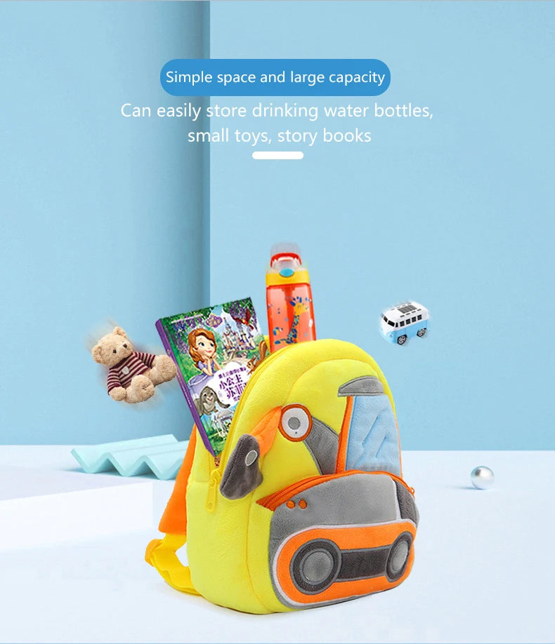 Kids Construction Vehicle Backpack – Ages 2–4