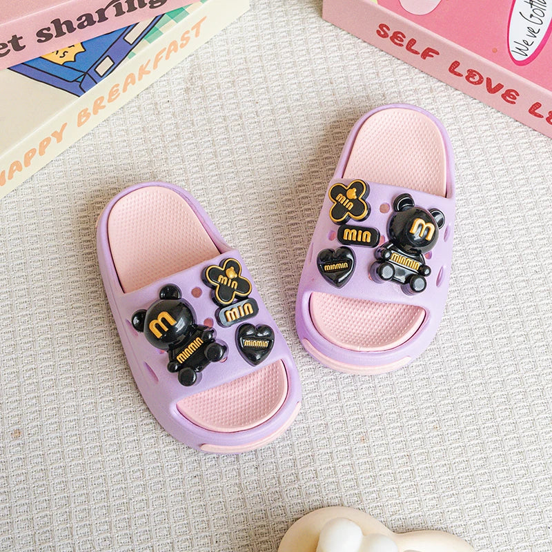 EVA-Hausschuhe mit Mini-Bär für Mädchen