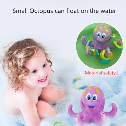 Juguete de Baño Pulpo Flotante con Anillas