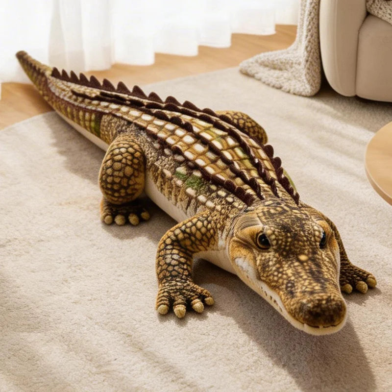 Crocodile Plush Pillow – 65–90 cm