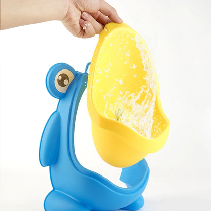 Orinal de entrenamiento para ir al baño de pared con forma de rana para niños Multivariante