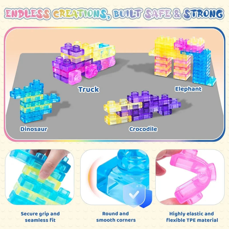 40-Piece Squishy Sensory Block Set – Toddlers