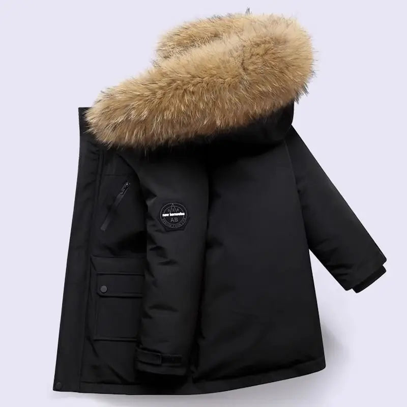 Kids Faux-Fur Winter Parka – Ages 5–12