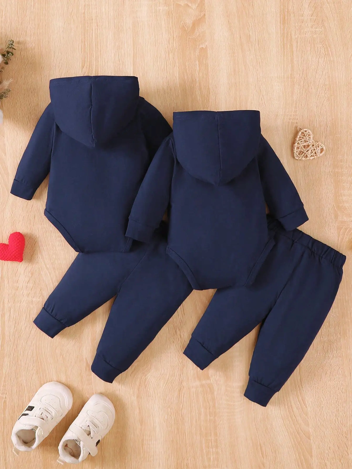 Twin Baby Romper & Jogger Set – 1–18 Months