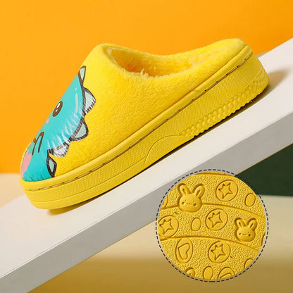Pantofole calde e imbottite per bambini con mostro
