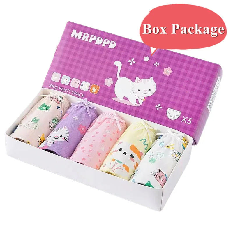 Girls Cotton Briefs 5-Pack – Ages 2–14
