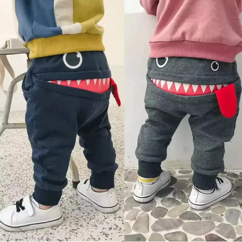 Pantalon harem imprimé requin pour tout-petits – 6 mois à 4 ans