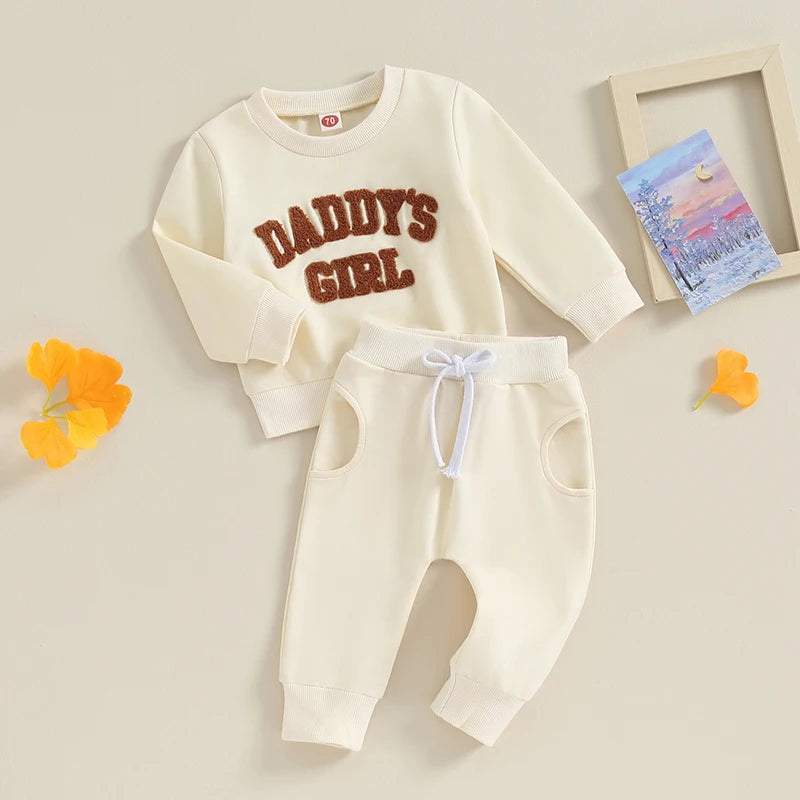 Completo pantaloni e felpa "Daddy's Girl" Multivariante