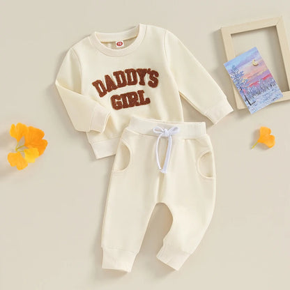 Completo pantaloni e felpa "Daddy's Girl" Multivariante