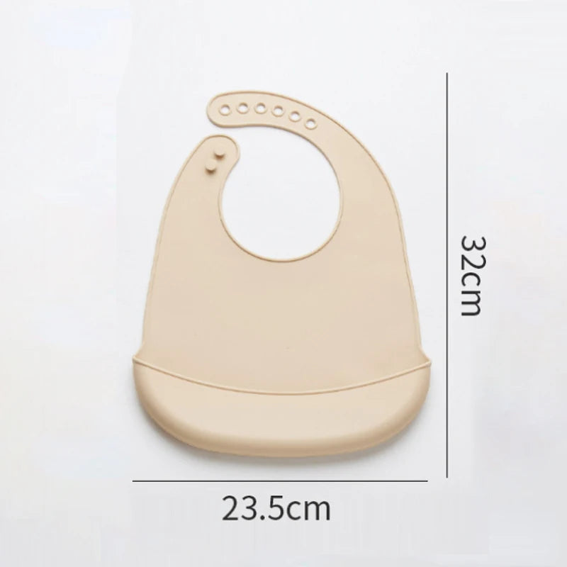 Bavaglino in silicone per neonati con tasca multivariante