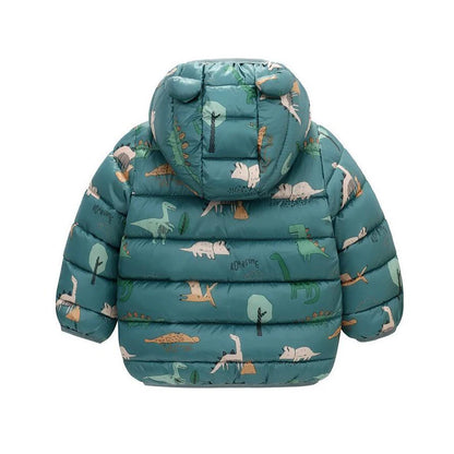 Warm Dinosaur Jacket with Hood for Children