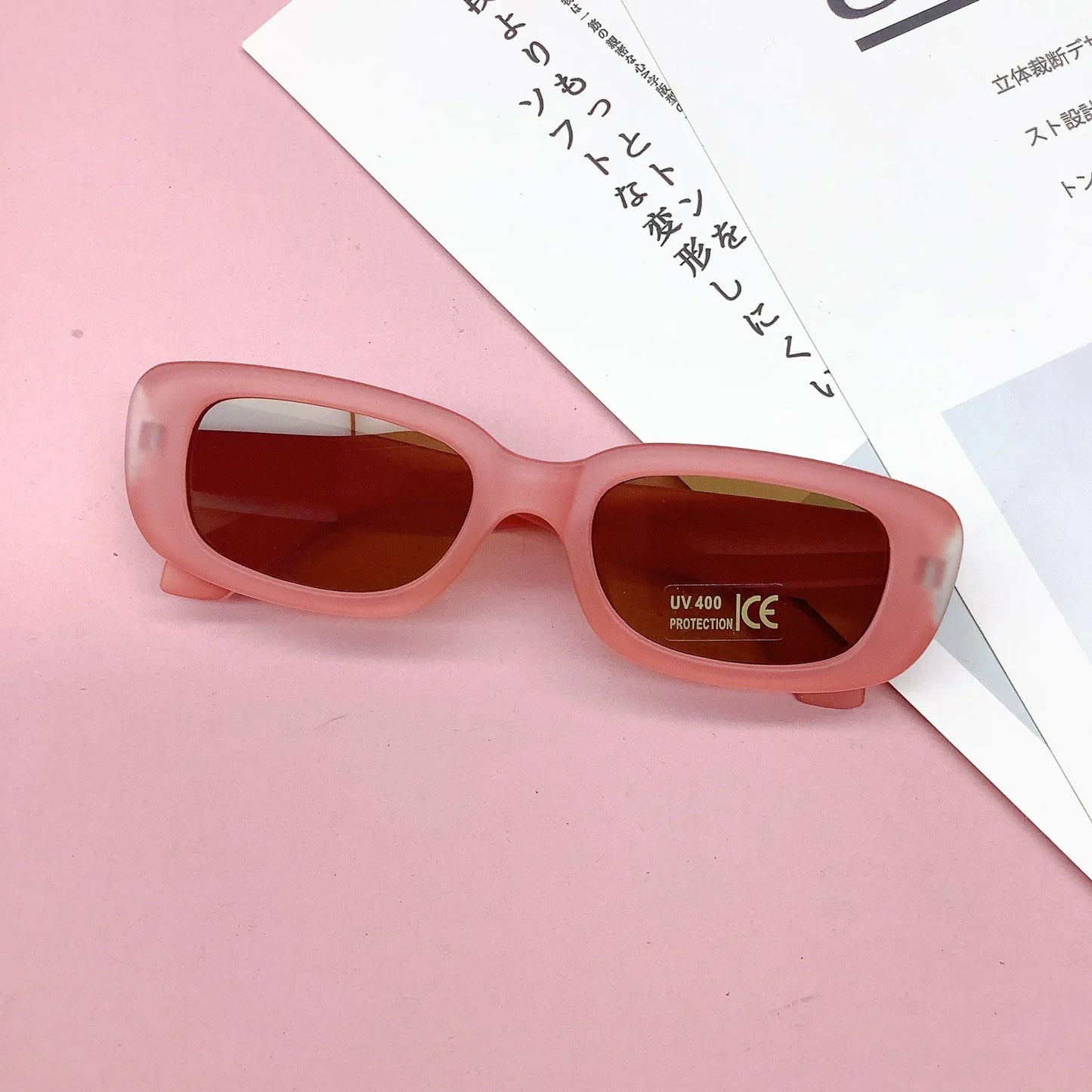 Kids Vintage Rectangle Sunglasses – UV400 Protection