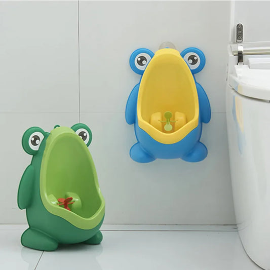 Orinal de entrenamiento para ir al baño de pared con forma de rana para niños Multivariante