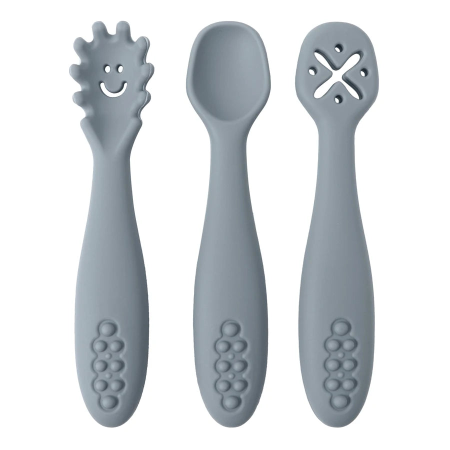 Set de 3 Cucharas de Aprendizaje de Silicona para Niños Multivariante