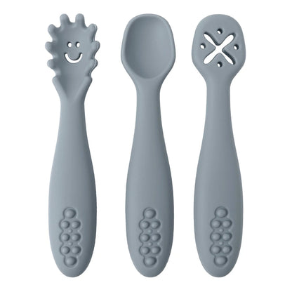 Set di 3 cucchiai didattici in silicone per bambini multivariante