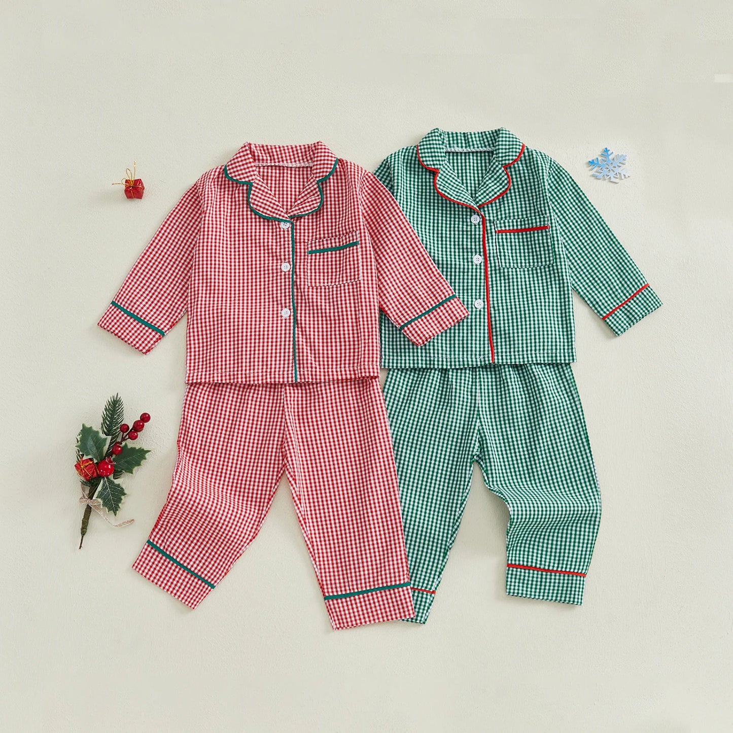 Toddler Christmas Pajama Set – Ages 6M–4Y
