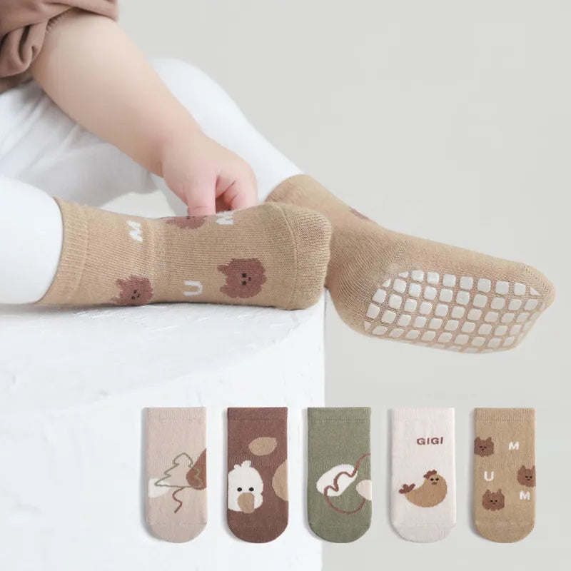 Set de 5 Calcetines Antideslizantes para Niños