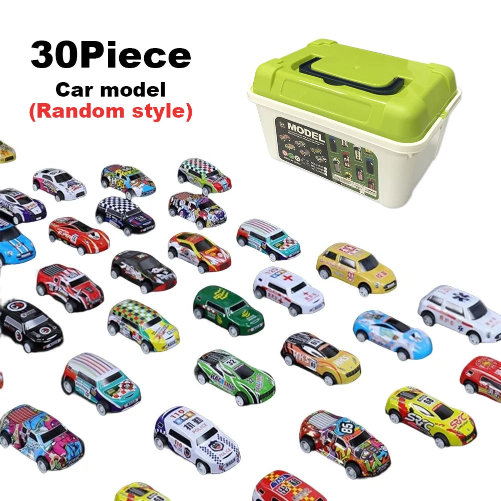 Coffret de voitures avec boîte de rangement – Cadeau pour enfants