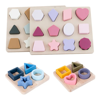 Montessori Puzzle "Shapes" for Children Multivariant