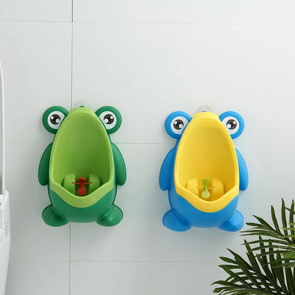Orinal de entrenamiento para ir al baño de pared con forma de rana para niños Multivariante