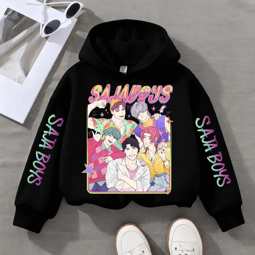 Colorful Music KPop-Inspired Hoodie for Kids (Ages 3–14)