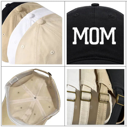Embroidered Cotton Baseball Cap MOM and DAD Multivariant