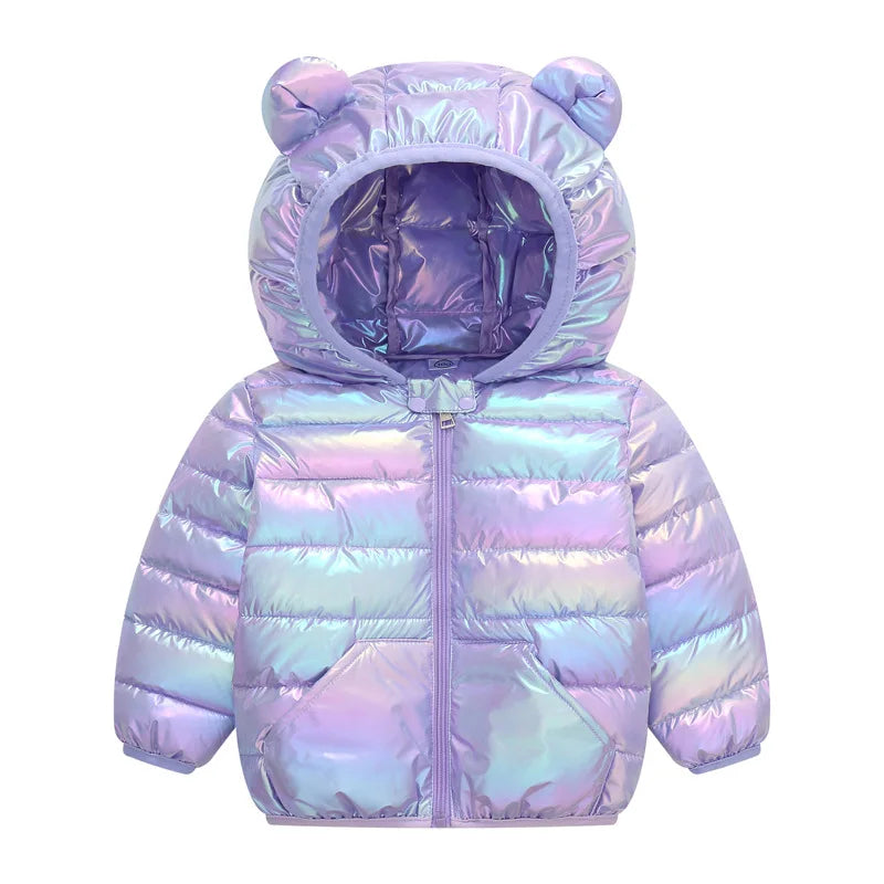 Baby Glossy Hooded Jacket – 12 Months–5 Years