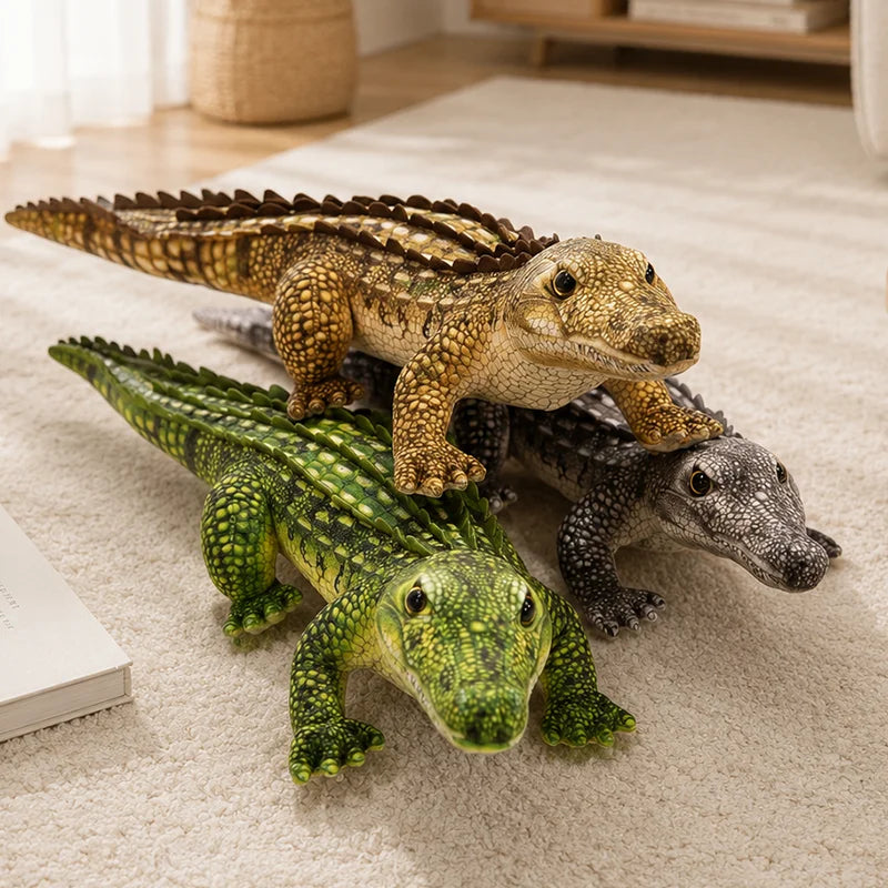 Crocodile Plush Pillow – 65–90 cm