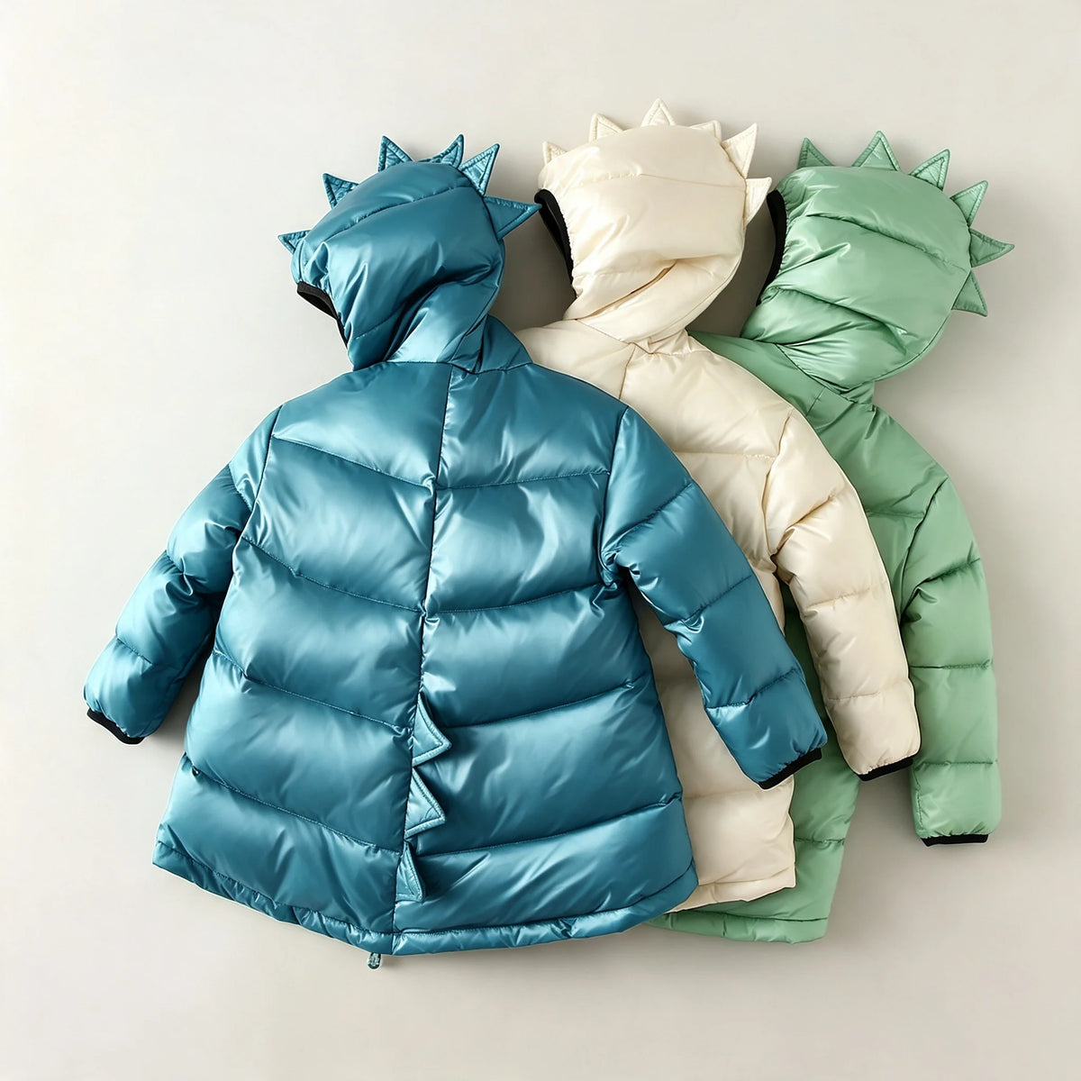 Kids Dinosaur Winter Parka – Ages 1–6