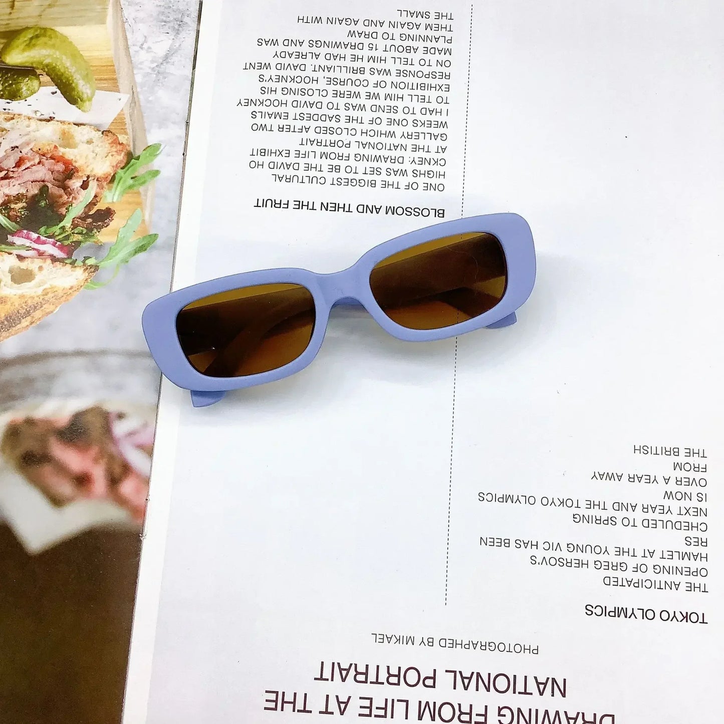 Kids Vintage Rectangle Sunglasses – UV400 Protection