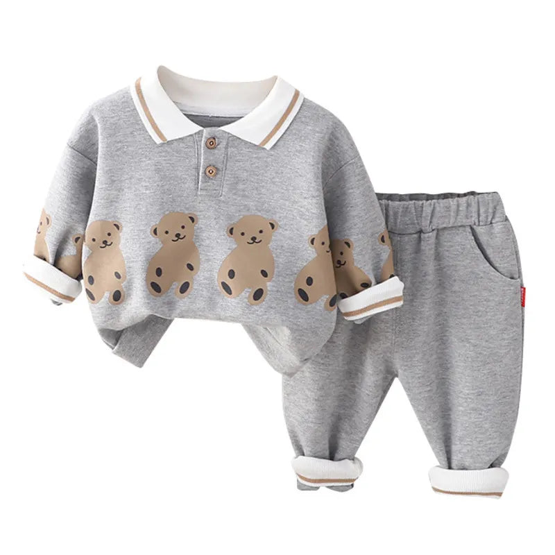 Polo Shirt and Trousers Set with Bears Multivariant