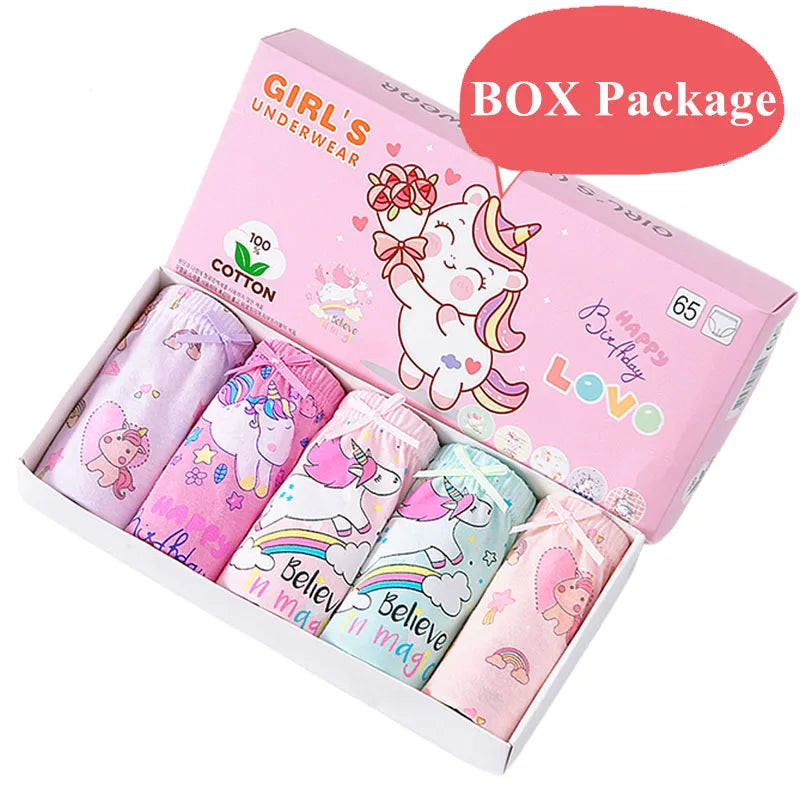 Girls Cotton Briefs 5-Pack – Ages 2–14