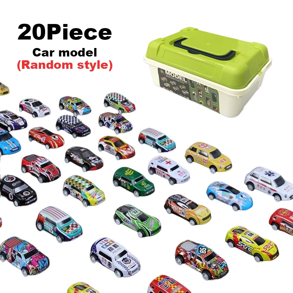 Coffret de voitures avec boîte de rangement – Cadeau pour enfants