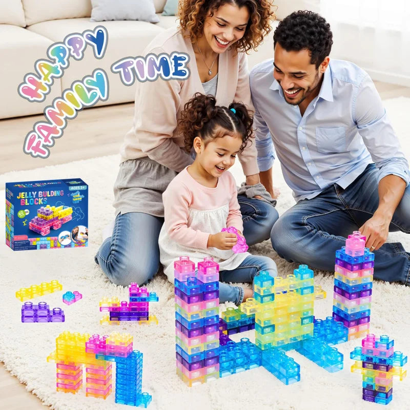 40-Piece Squishy Sensory Block Set – Toddlers