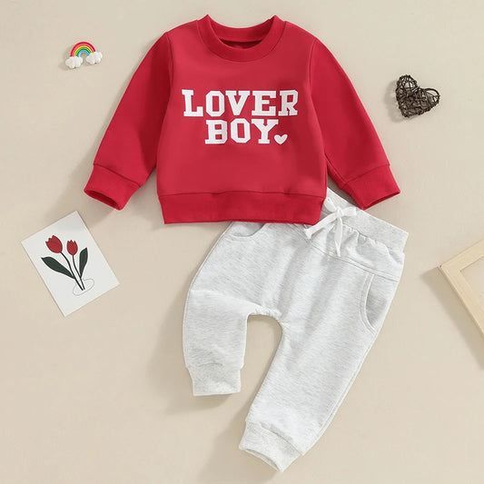 Completo pantaloni e felpa per bambini "Lover Boy"