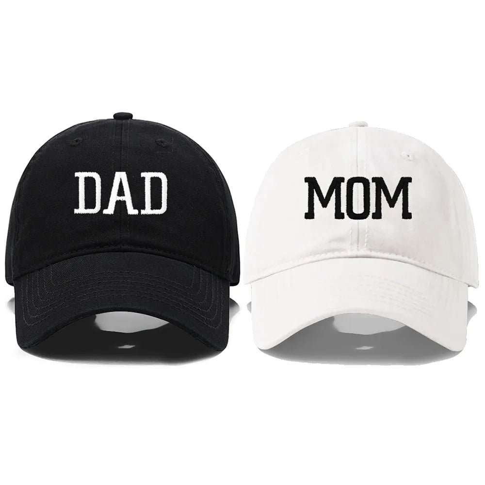 Cappelli per mamma e papà, 2 pezzi, ricamati 3D, regolabili Cappelli per mamma e papà, 2 pezzi, ricamati 3D, regolabili