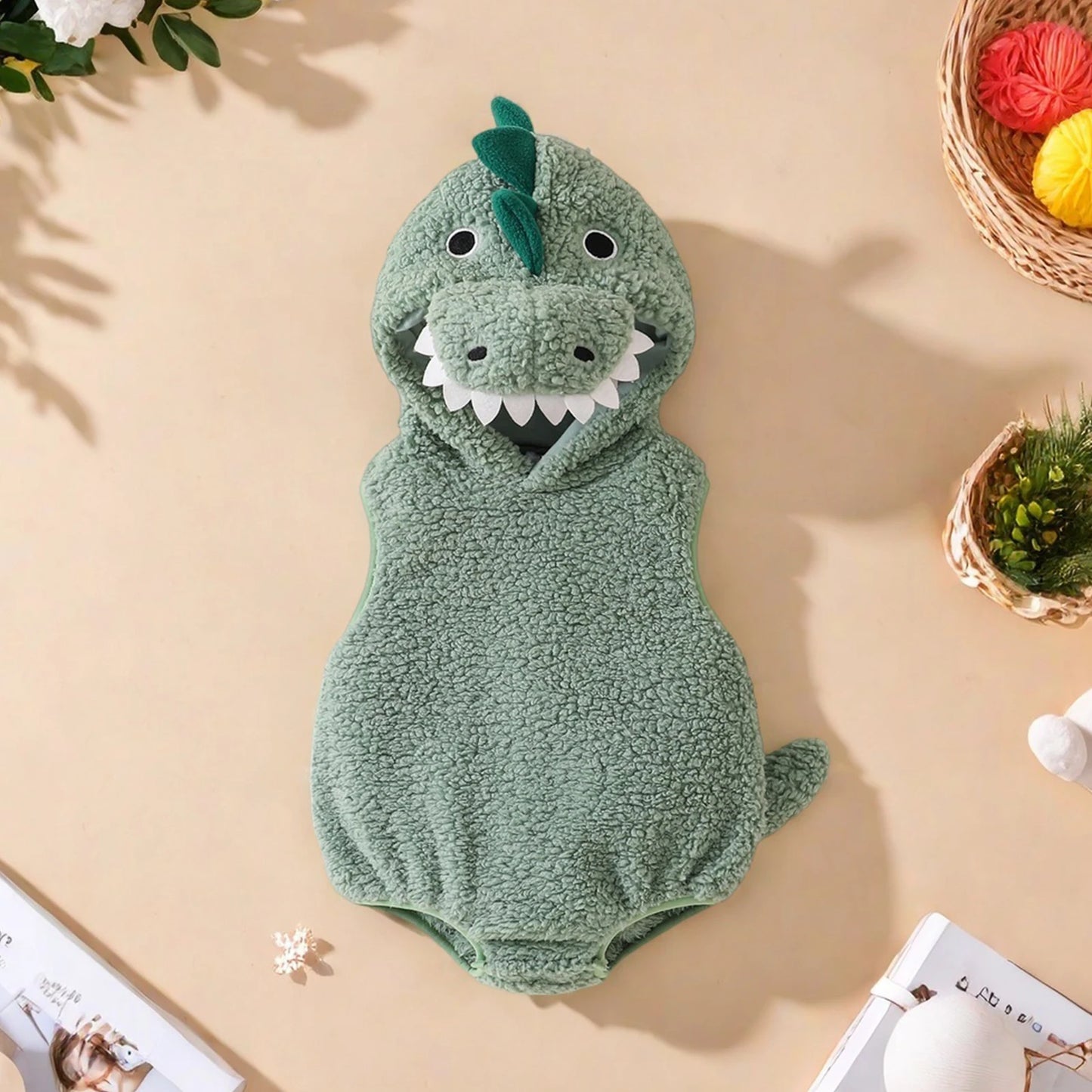 Baby Dinosaur Romper Costume – 0–18 Months