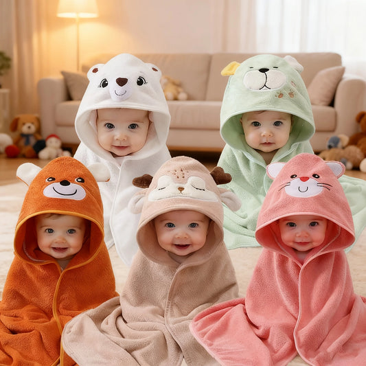 Baby Hooded Animal Bath Towel – Newborn