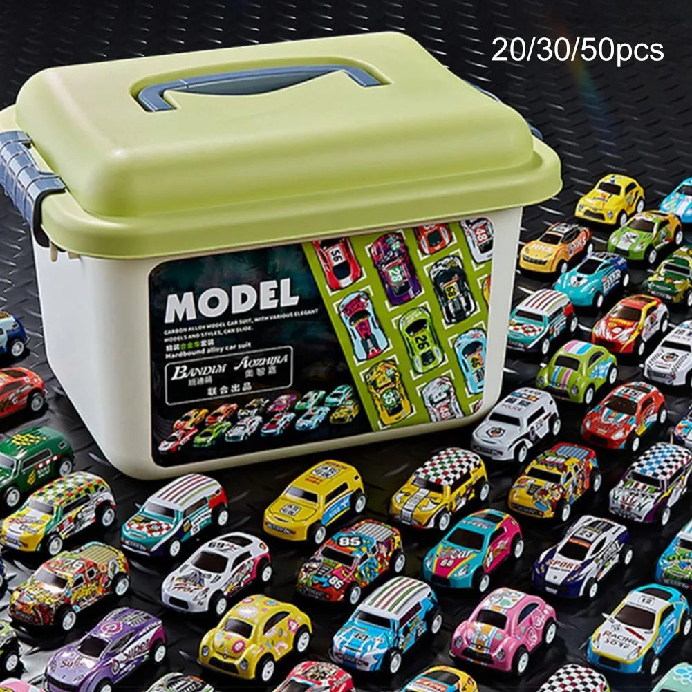 Coffret de voitures avec boîte de rangement – Cadeau pour enfants
