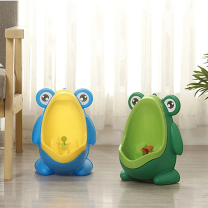 Orinal de entrenamiento para ir al baño de pared con forma de rana para niños Multivariante